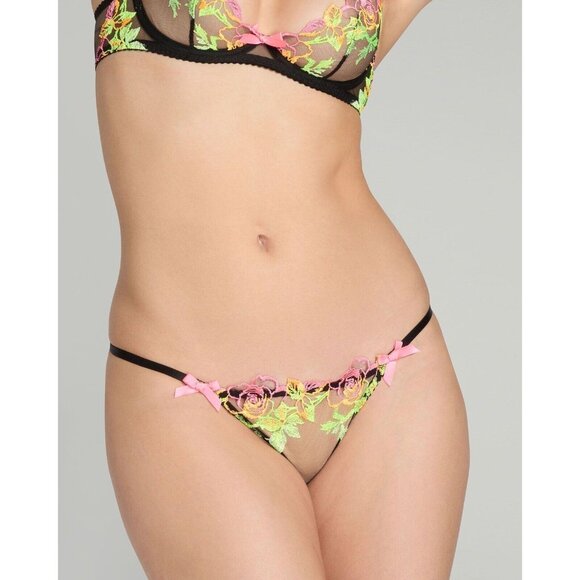 Agent Provocateur Callypso Black Multi Thong NWT